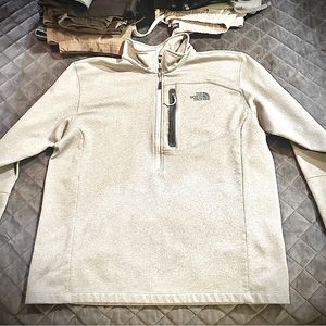 Light gray North Face quarter zip pullover